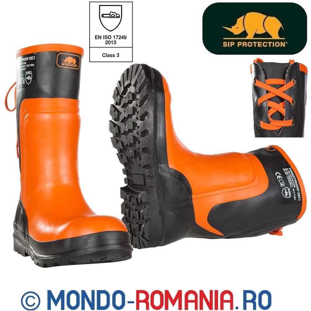 Cizme de protectie pentru lucrul cu motofierastraul, clasa 3