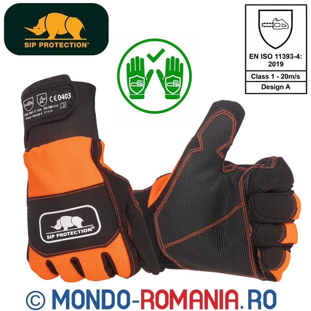 Manusi de protectie pentru lucru cu motofierastraul - clasa 1