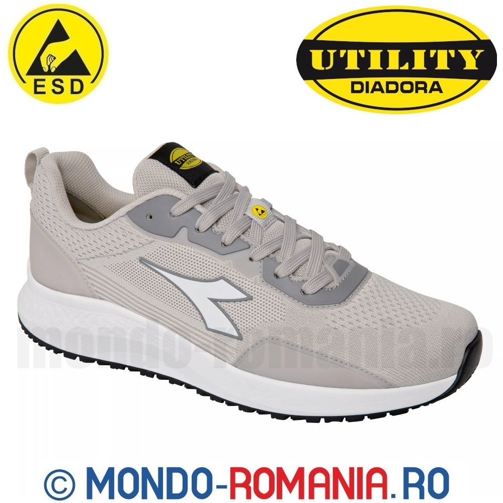 DIADORA CREW EVO Grey - SR ESD - Pantofi de lucru, ESD, fara bombeu