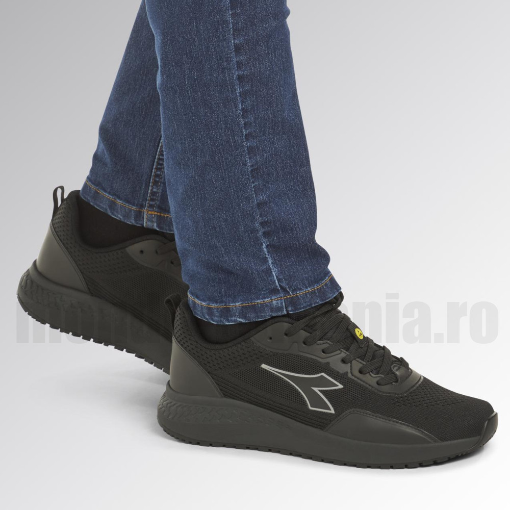 Pantofi de lucru, ESD, fara bombeu - DIADORA CREW EVO Black - SR ESD