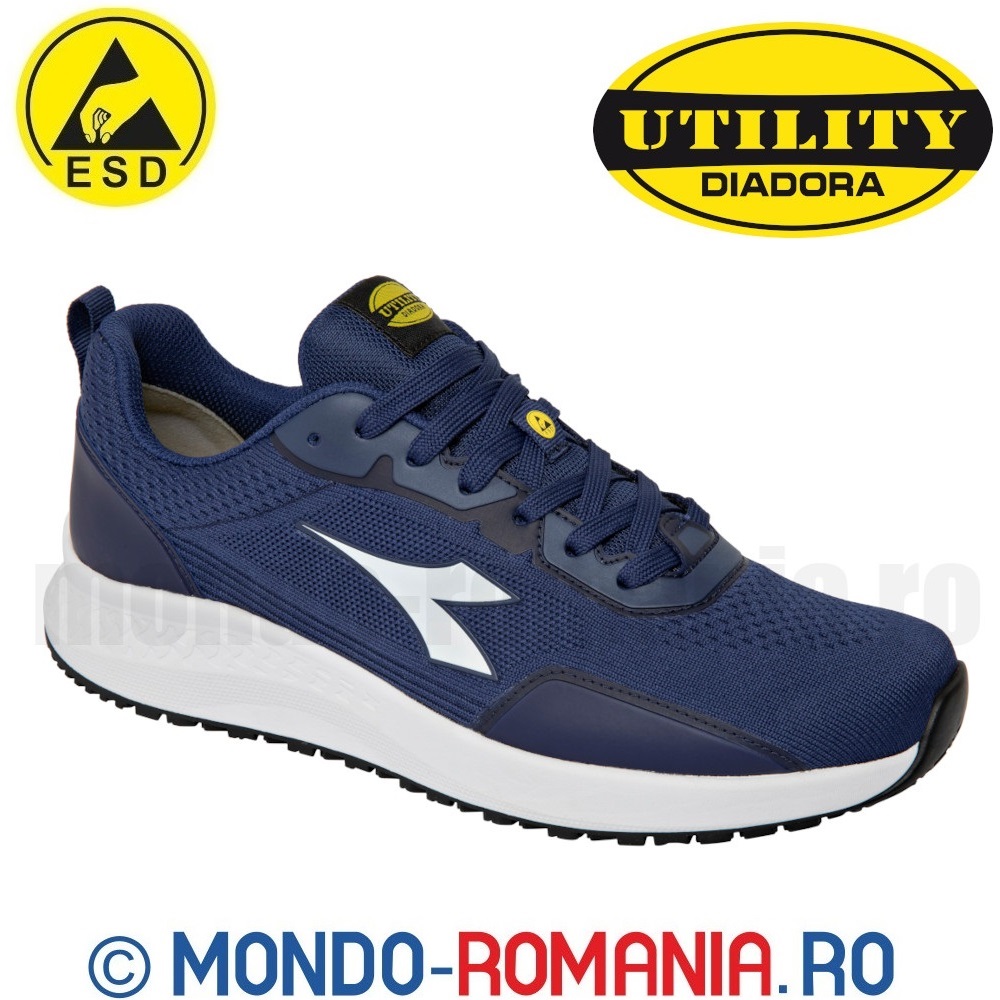 Pantofi de lucru, ESD, fara bombeu - DIADORA CREW EVO Blue - SR ESD