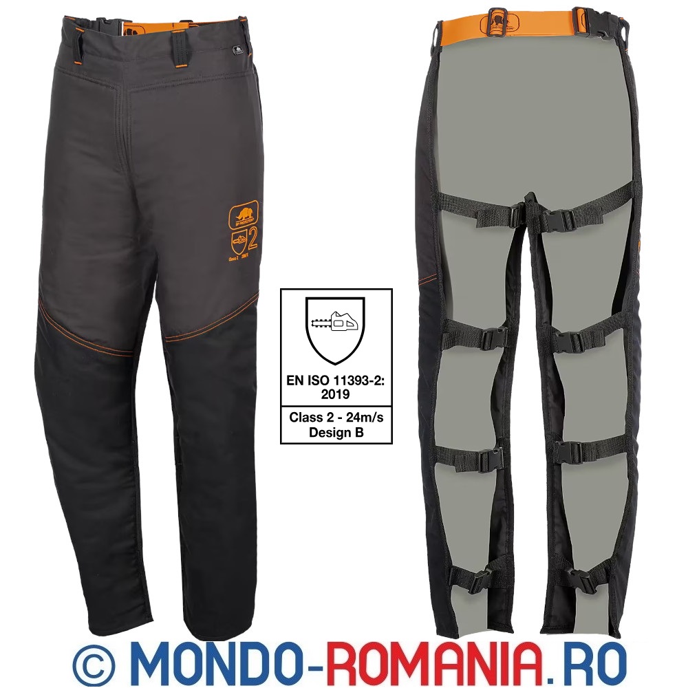 Suprapantaloni de protecție pentru drujbă, Clasa 2, Tip B