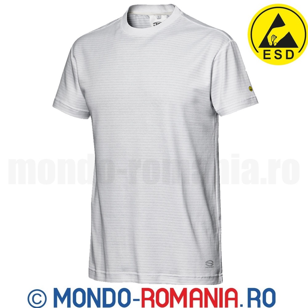 Tricou alb ESD - Imbracaminte antistatica